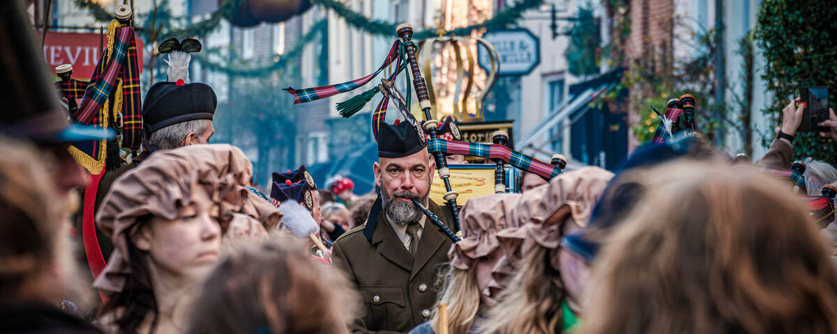 Essensstand auf dem Weihnachtsmarkt